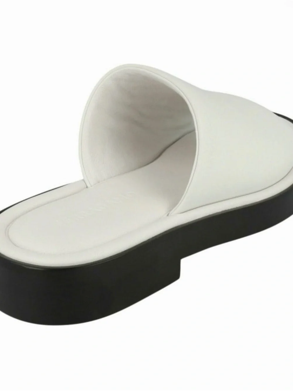 Salvatore Ferragamo White and Black Slide Pair